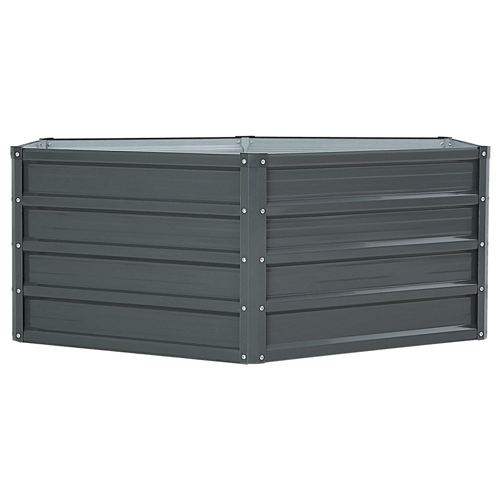 Green Fingers 2x Garden Bed 130x130x46cm Planter Box Raised Container Galvanised-Home & Garden > Garden Beds-PEROZ Accessories