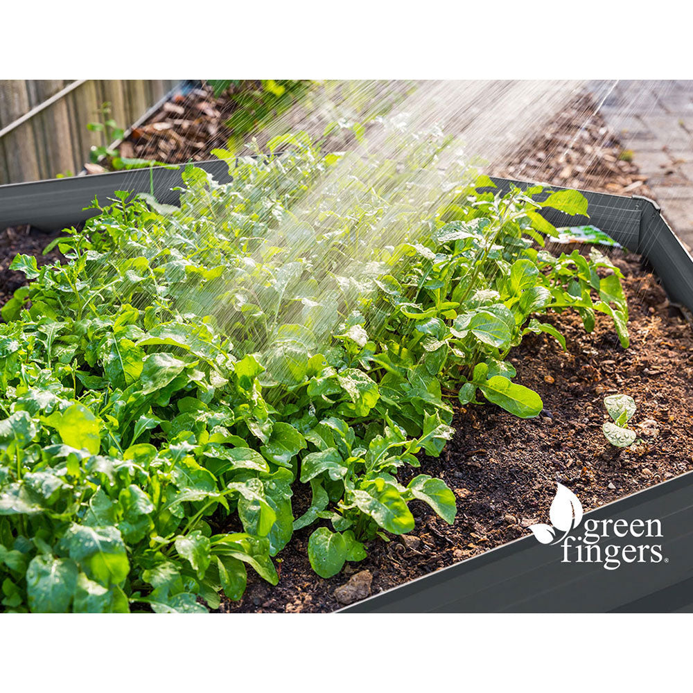 Green Fingers 2x Garden Bed 130x130x46cm Planter Box Raised Container Galvanised-Home & Garden > Garden Beds-PEROZ Accessories