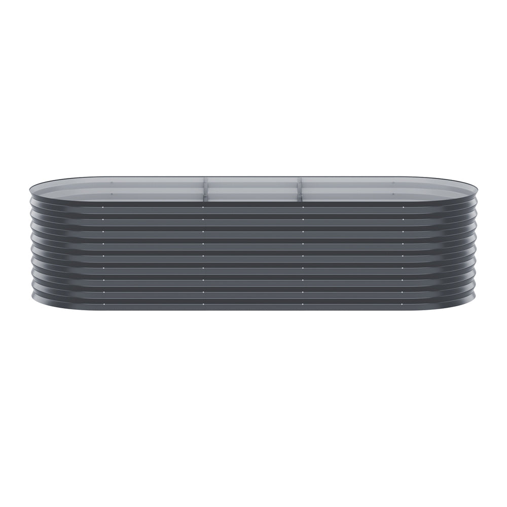 Green Fingers Garden Bed 240X80X56cm Oval Planter Box-Home & Garden > Greenhouses > Greenhouses & Accessories-PEROZ Accessories