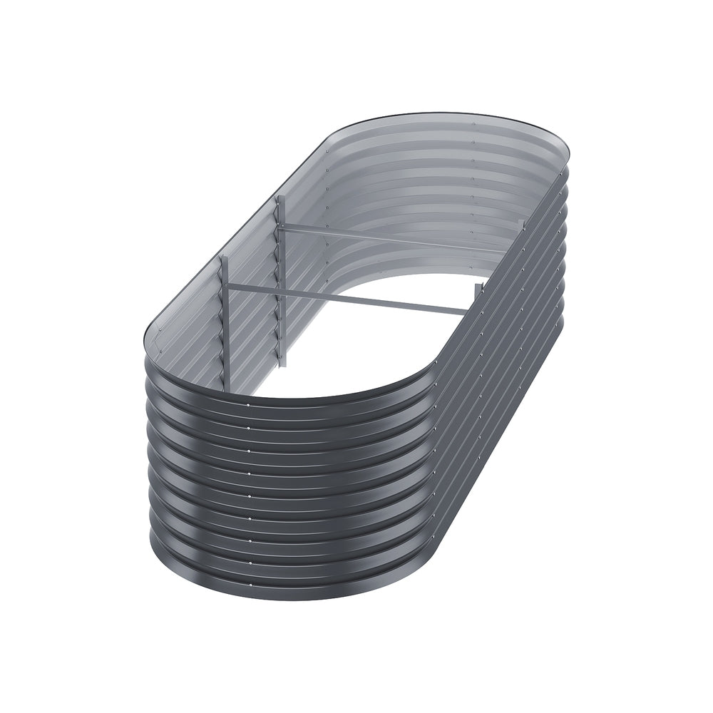 Green Fingers Garden Bed 240X80X56cm Oval Planter Box-Home & Garden > Greenhouses > Greenhouses & Accessories-PEROZ Accessories
