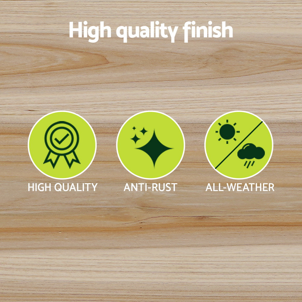 Green Fingers Garden Bed 150x90x30cm Wooden Planter Box Raised Container Growing-Home & Garden > Garden Beds > Garden Beds & Planters-PEROZ Accessories