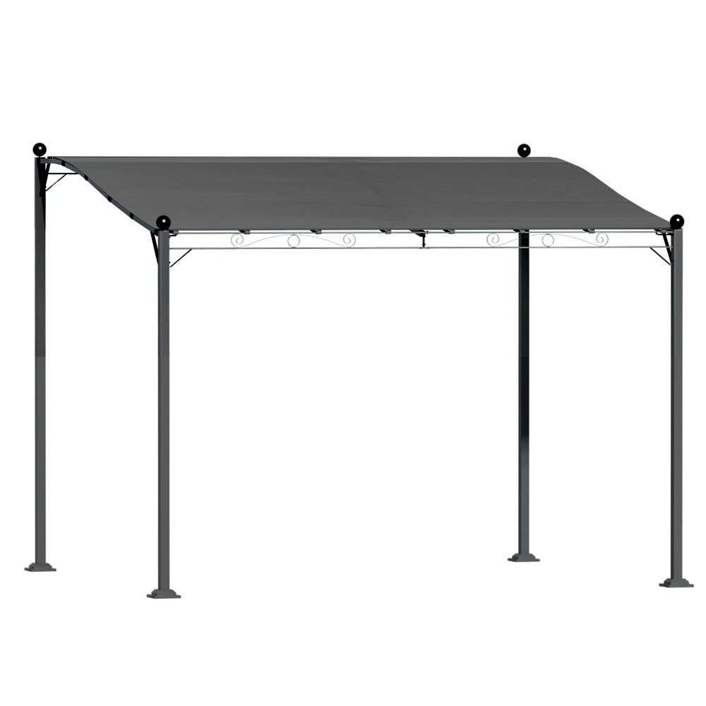Instahut Gazebo Marquee 3m Outdoor Event Wedding Tent Camping Party Shade Iron Art Canopy Grey-Home & Garden > Shading-PEROZ Accessories
