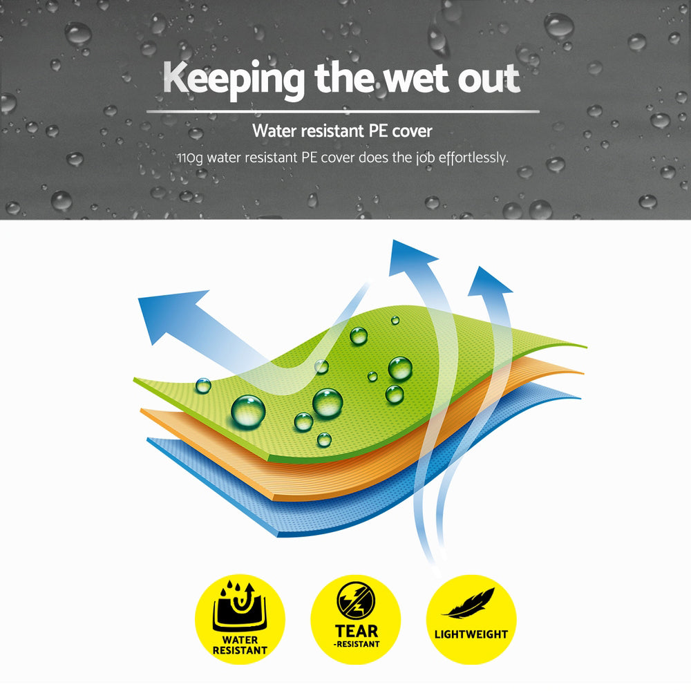 Instahut Gazebo Marquee 3m Outdoor Event Wedding Tent Camping Party Shade Iron Art Canopy Grey-Home & Garden > Shading-PEROZ Accessories