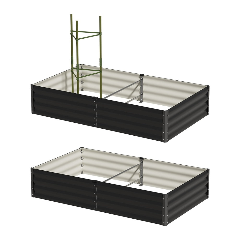 Livsip Garden Bed 290x90x30cm Planter Stand Box Galvanise-Garden Bed-PEROZ Accessories