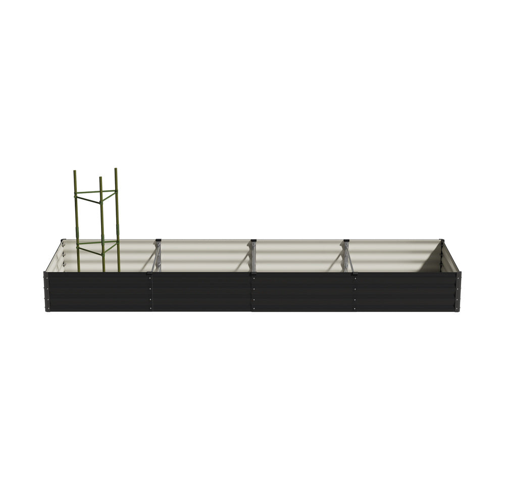 Livsip 2x Garden Bed 290x90x30cm Planter Stand Box Galvanise-Garden Bed-PEROZ Accessories