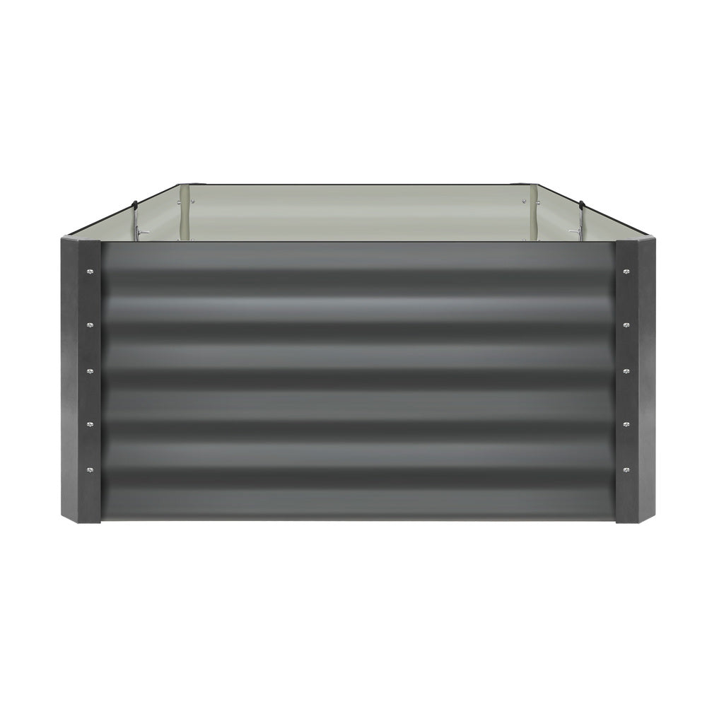 Livsip Garden Raised Bed Vegetable Planter Kit x2 Galvanised Steel 120x80x45CM-Garden Beds-PEROZ Accessories