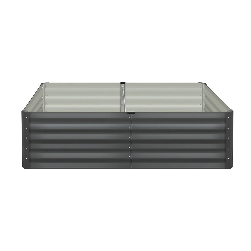 Livsip 160 x 80 x 45cm Garden Bed Galvanised Steel Raised Garden Bed 4pcs-Garden Beds-PEROZ Accessories