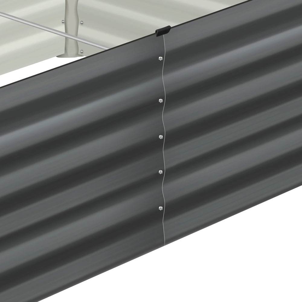 Livsip 160 x 80 x 45cm Garden Bed Galvanised Steel Raised Garden Bed 4pcs-Garden Beds-PEROZ Accessories