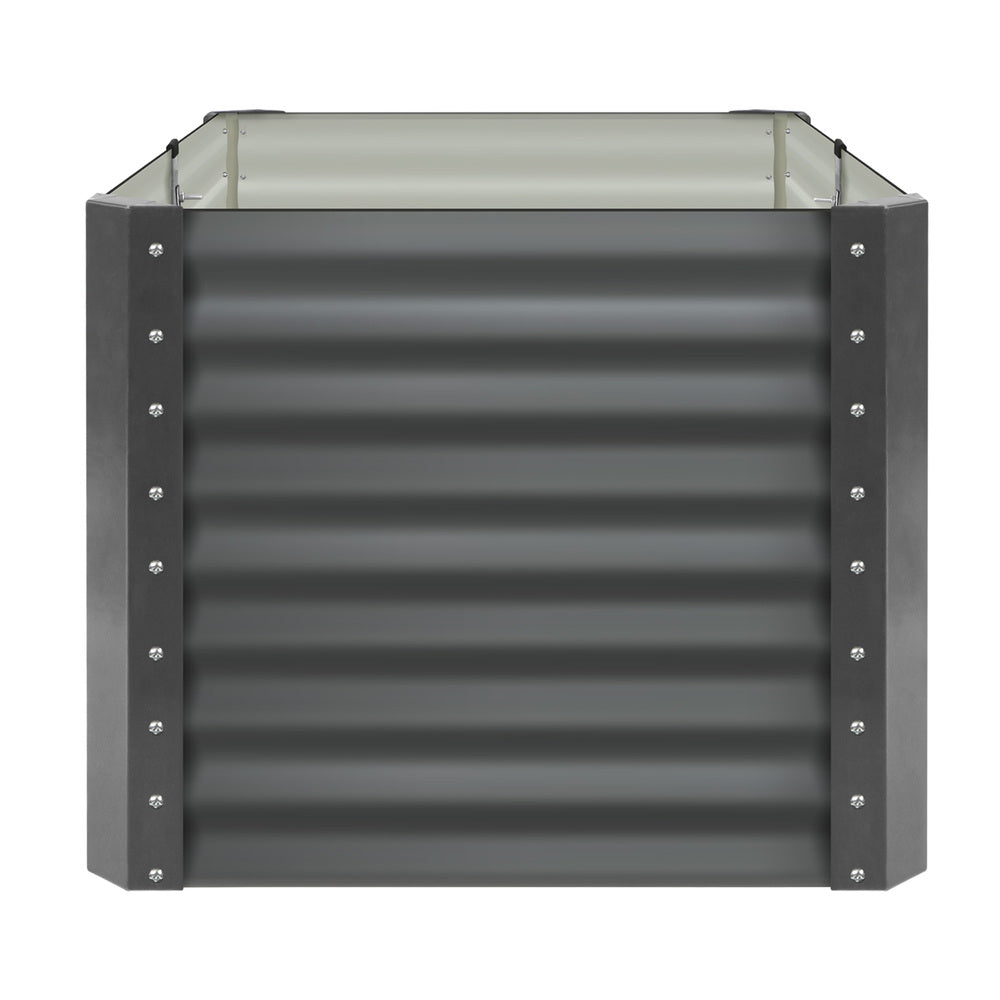Livsip 120 x 80 x 73cm Garden Bed Galvanised Steel Raised Garden Bed 4pcs-Garden Beds-PEROZ Accessories