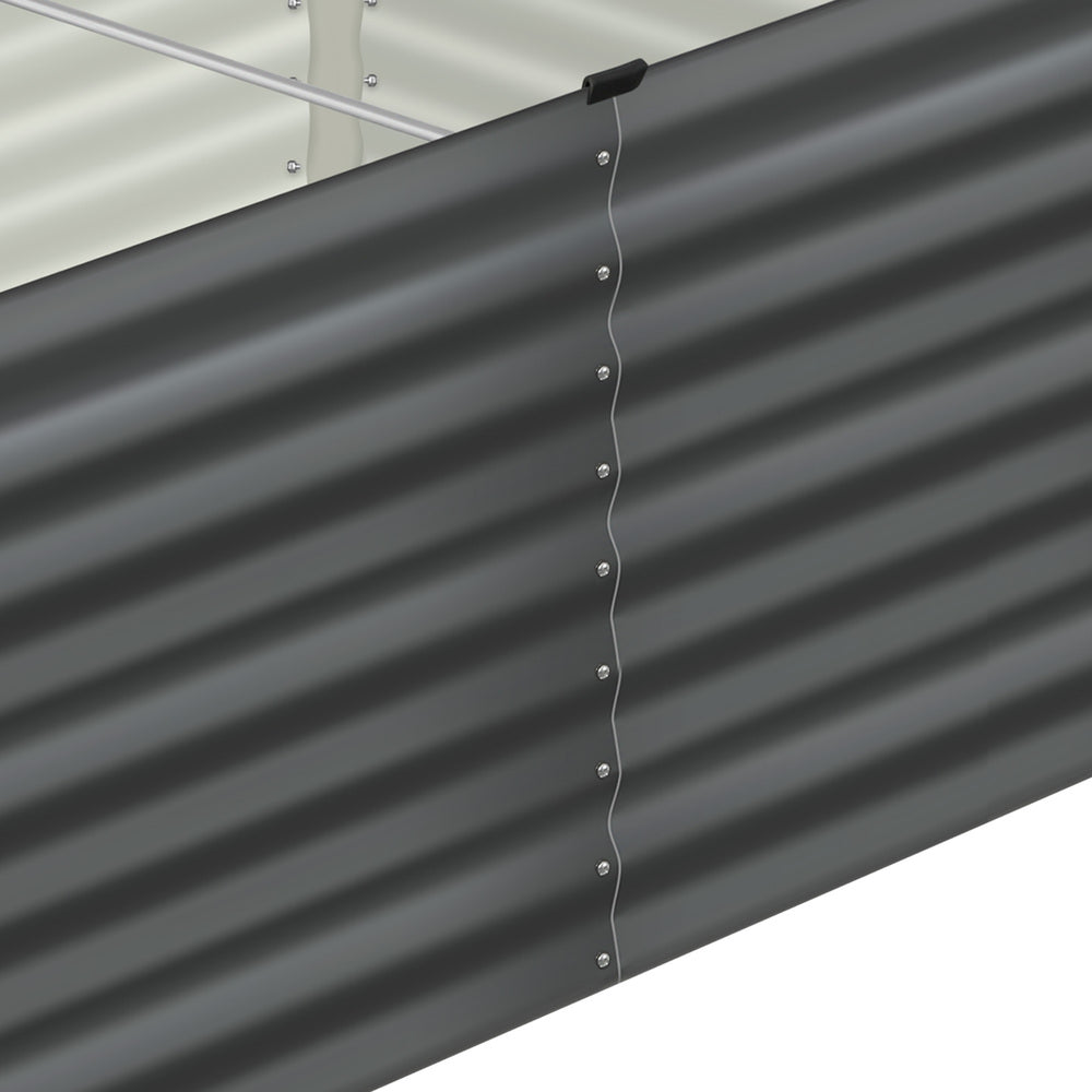 Livsip 120 x 80 x 73cm Garden Bed Galvanised Steel Raised Garden Bed 4pcs-Garden Beds-PEROZ Accessories