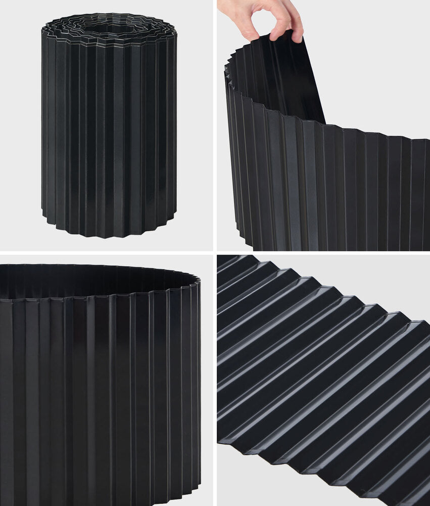 Livsip Garden Edging 10mx30cm Lawn Edge Border Fence Steel Black-Garden Bed-PEROZ Accessories