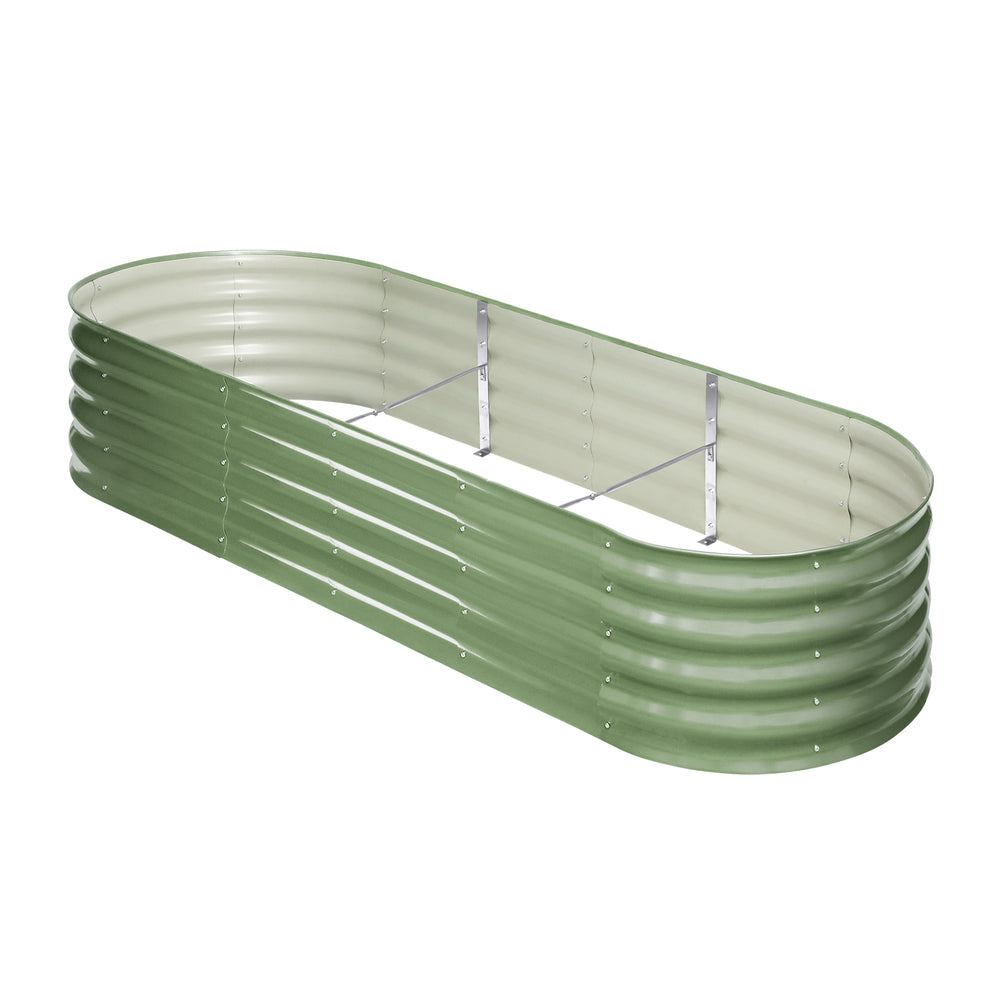 Livsip Garden Bed 240x80x42cm Planter Box Raised Container Galvanised Green-Garden Bed-PEROZ Accessories
