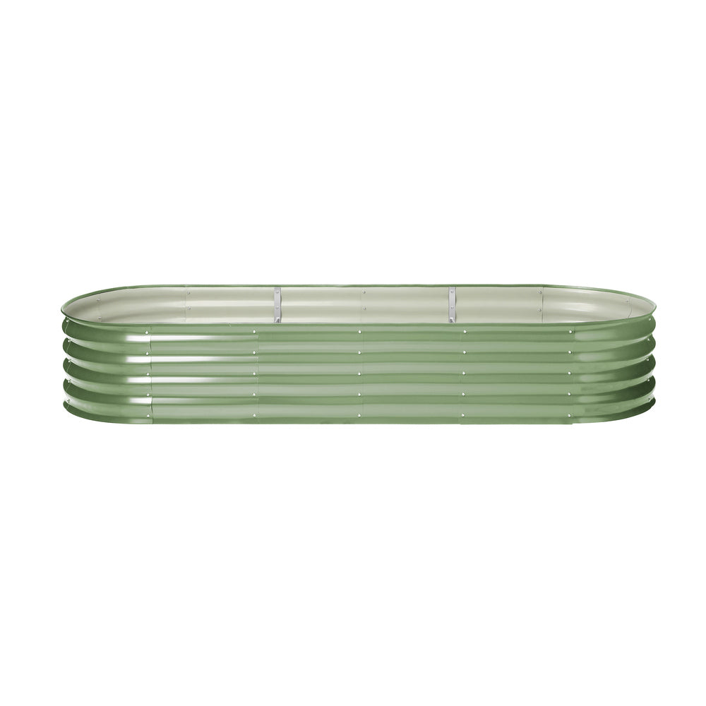 Livsip 2x Garden Bed 240x80x42cm Planter Box Raised Container Galvanised Green-Garden Bed-PEROZ Accessories