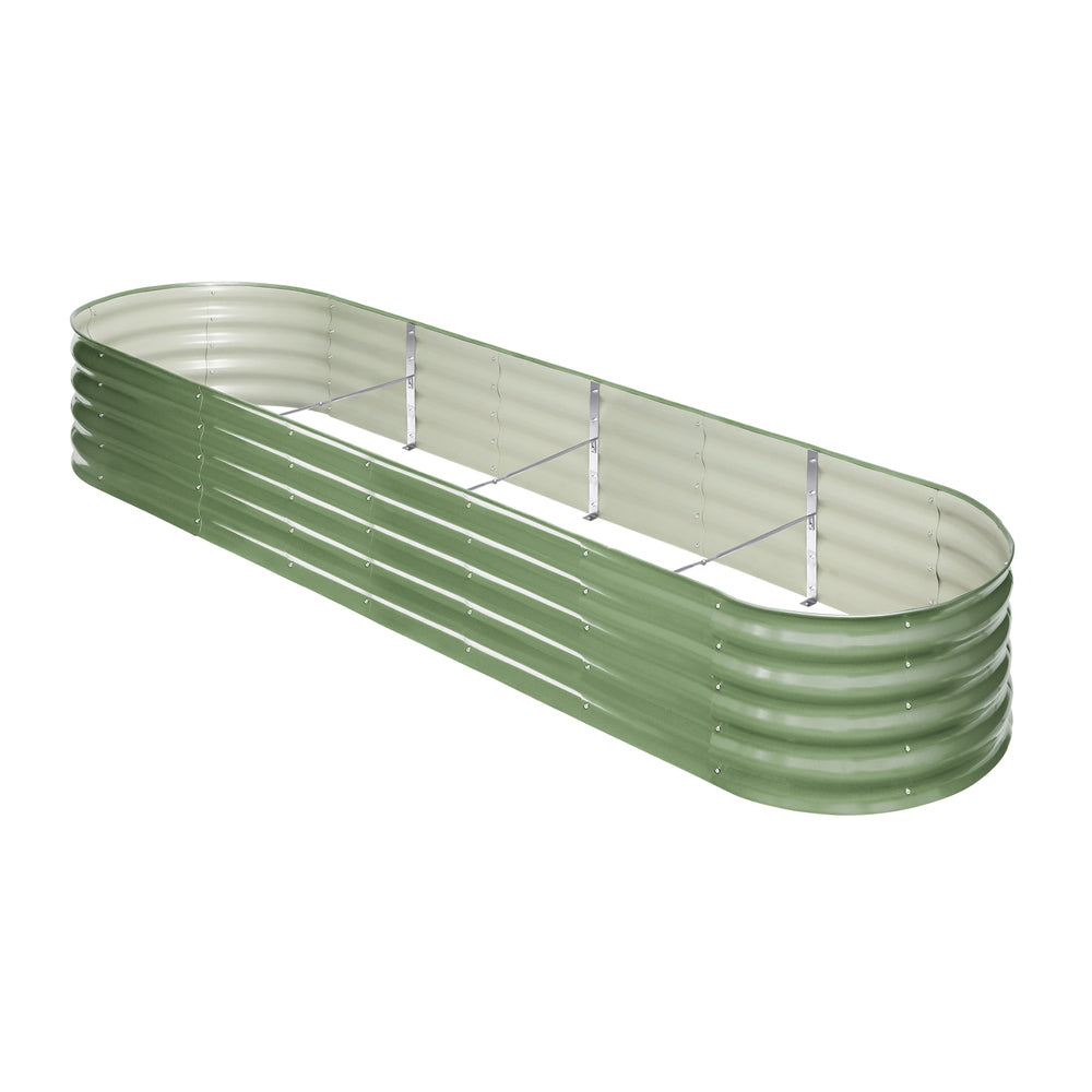 Livsip Garden Bed 320x80x42cm Planter Box Raised Container Galvanised Green-Garden Bed-PEROZ Accessories