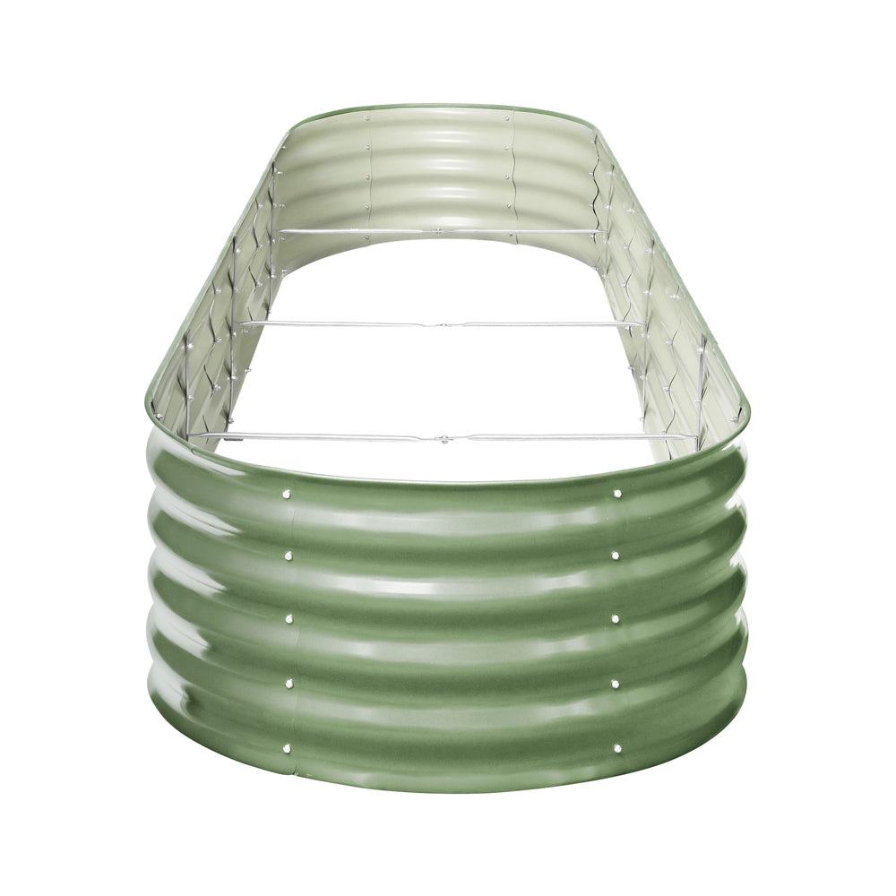 Livsip 3x Garden Bed 320x80x42cm Planter Box Raised Container Galvanised Green-Garden Bed-PEROZ Accessories