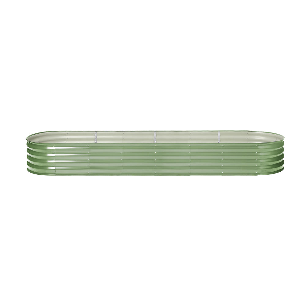 Livsip 4x Garden Bed 320x80x42cm Planter Box Raised Container Galvanised Green-Garden Bed-PEROZ Accessories