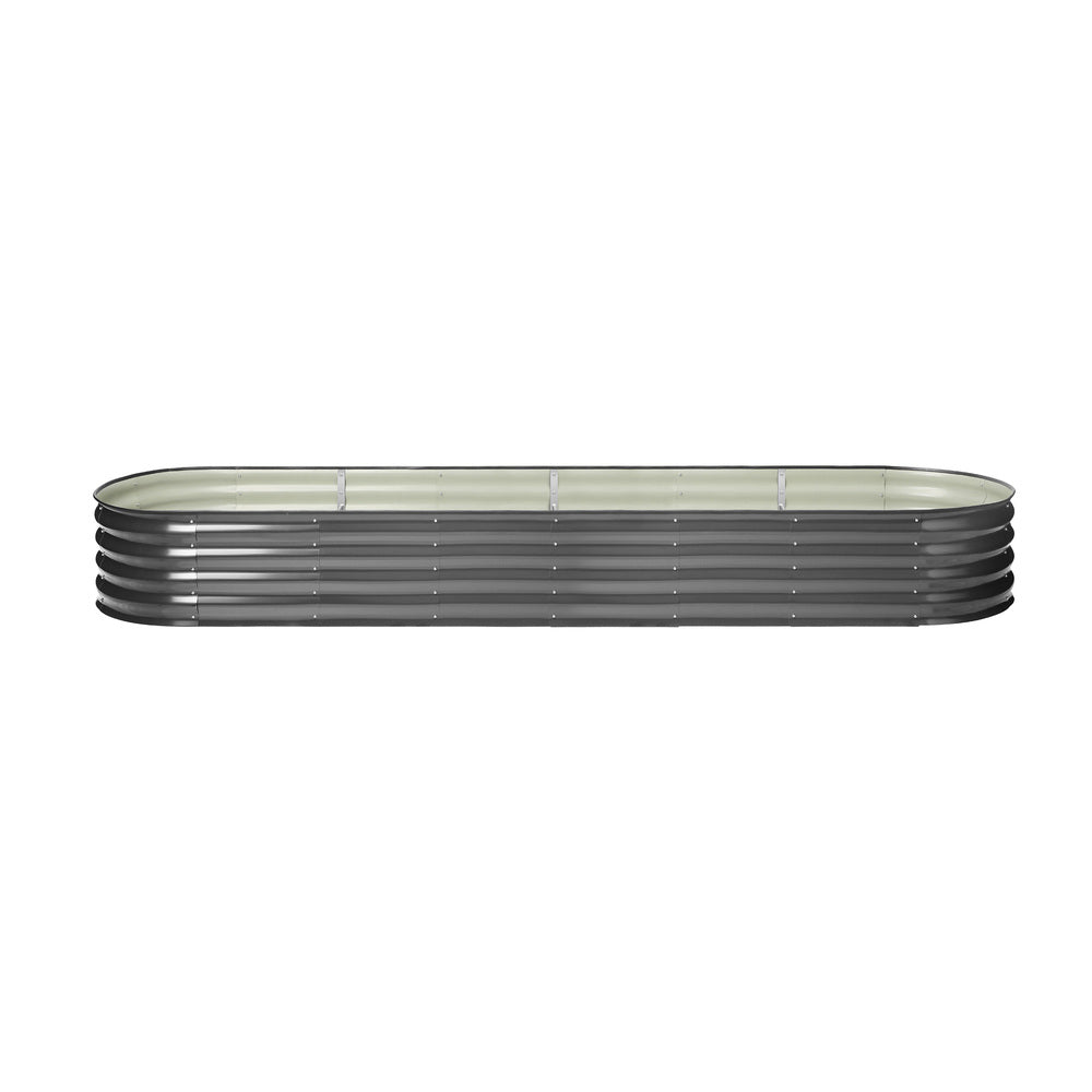 Livsip 2X Garden Bed Galvanised Raised Garden Bed 320X80X42CM-Garden Beds-PEROZ Accessories