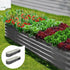 Livsip 2X Garden Bed Galvanised Raised Garden Bed 320X80X42CM-Garden Beds-PEROZ Accessories