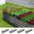 Livsip 4X Garden Bed Galvanised Raised Garden Bed 320X80X42CM-Garden Beds-PEROZ Accessories
