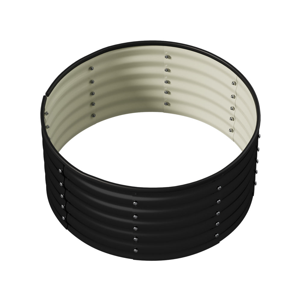 Livsip Garden Bed 90x45cm Galvanised Steel Round-Garden Bed-PEROZ Accessories