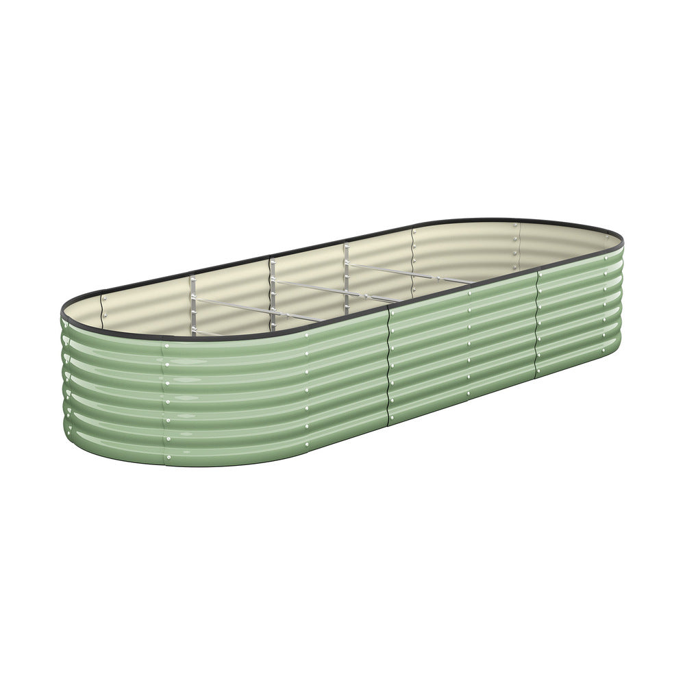 Livsip Garden Bed 240x80x56cm Planter Box Raised Container Galvanised Green-Garden Bed-PEROZ Accessories