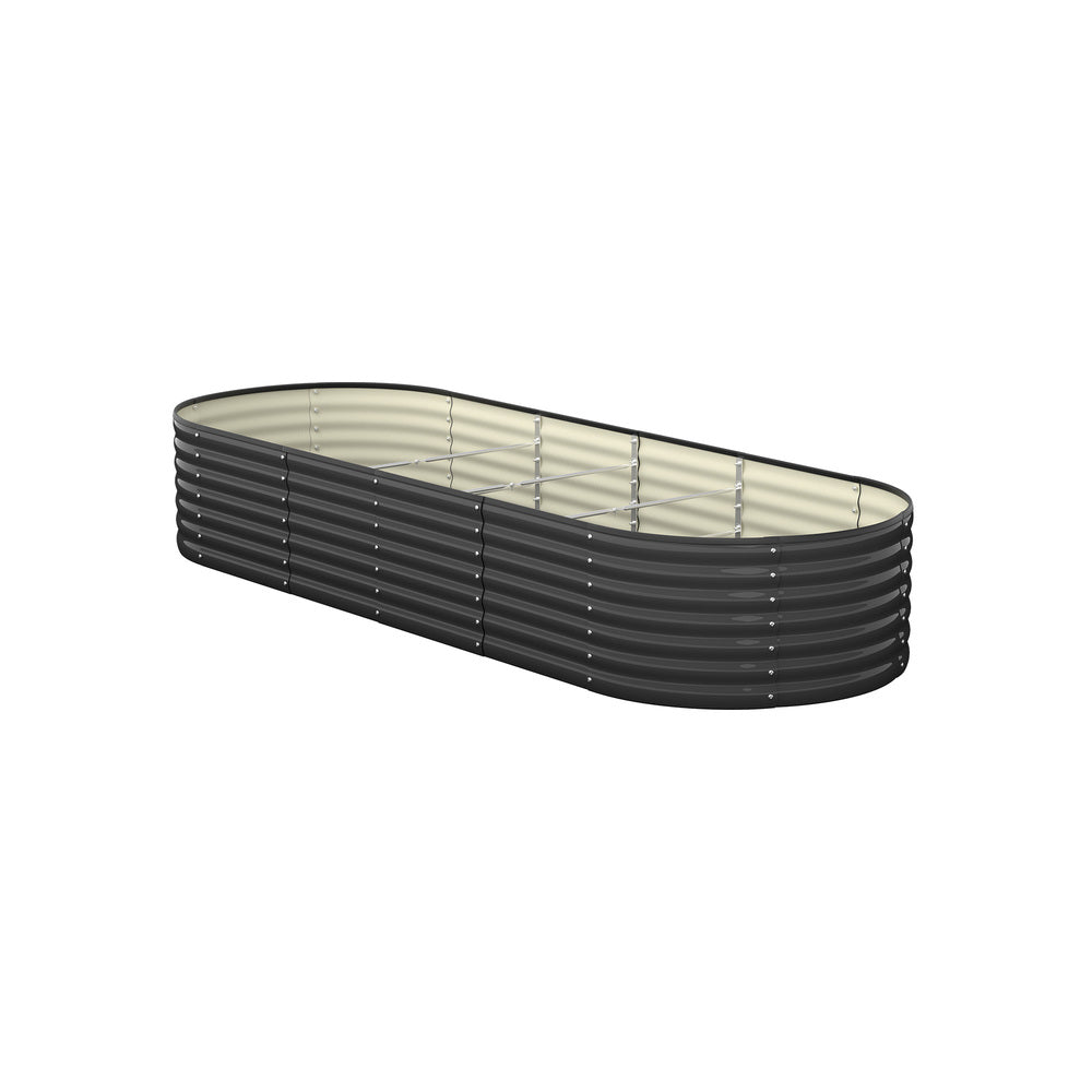 Livsip Raised Garden Bed 240cmX80cmX56cm Galvanised Steel Garden Bed 3pcs-Garden Beds-PEROZ Accessories