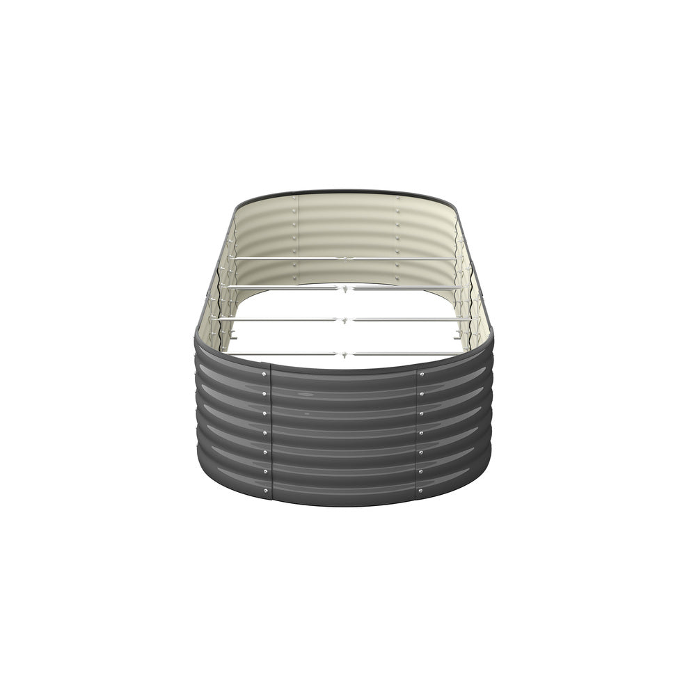 Livsip Raised Garden Bed 240cmX80cmX56cm Galvanised Steel Garden Bed 2pcs-Garden Beds-PEROZ Accessories