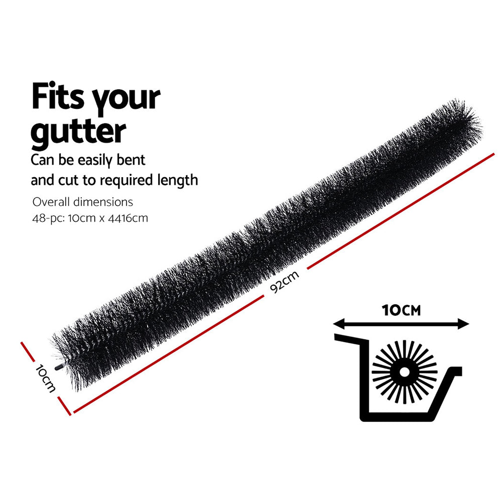 Gardeon Gutter Guard Brush 44M 92X10cm 48PCS-Home & Garden > DIY-PEROZ Accessories