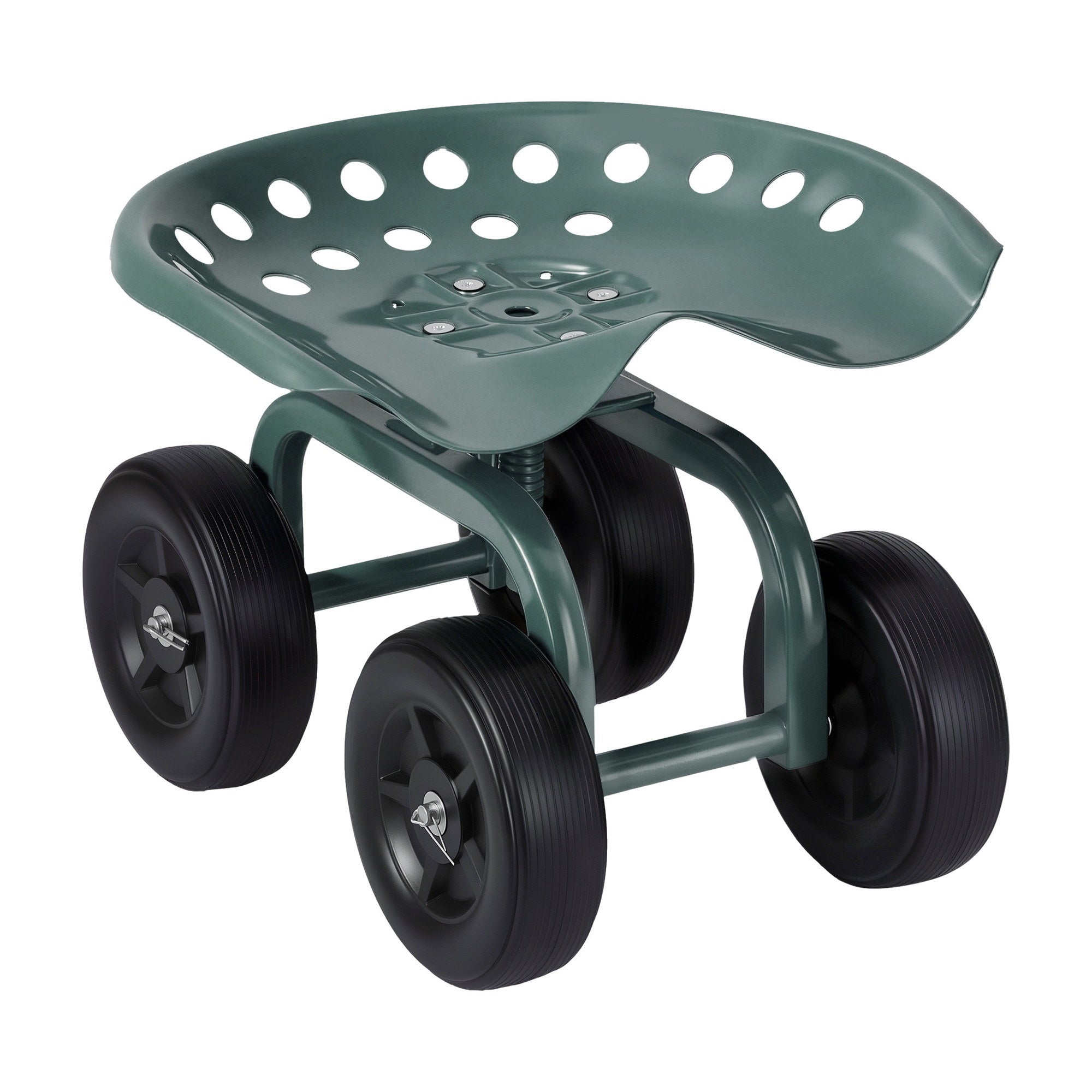 Gardeon Garden Seat 360 Swivel Rolling Adjustable Height Work Scooter Cart Wheels Heavy Duty 150kg-Baby & Kids > Kid&