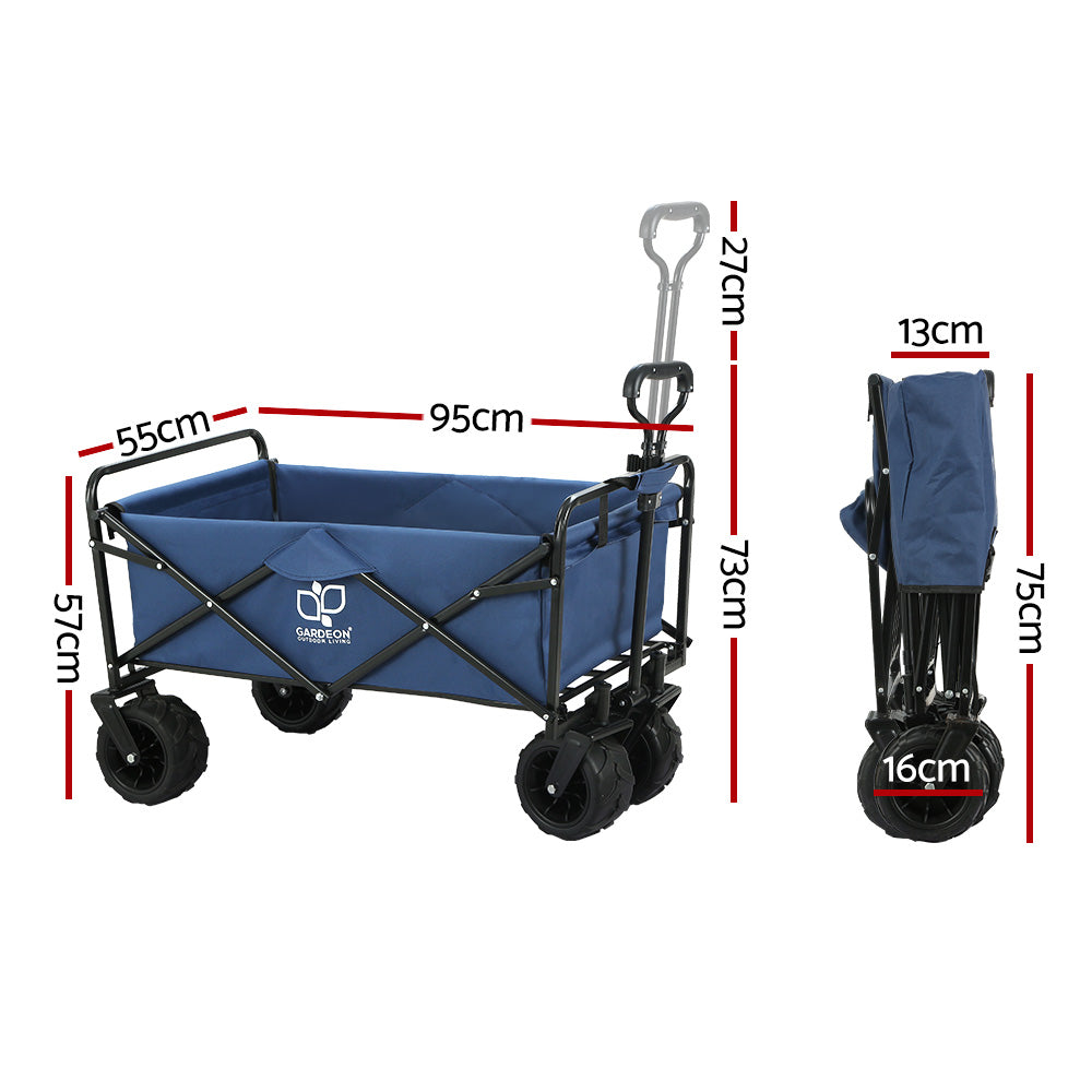 Gardeon Garden Cart Folding 120kg Trolley Camping Wagon Barrow Outdoor Beach-Garden Cart-PEROZ Accessories