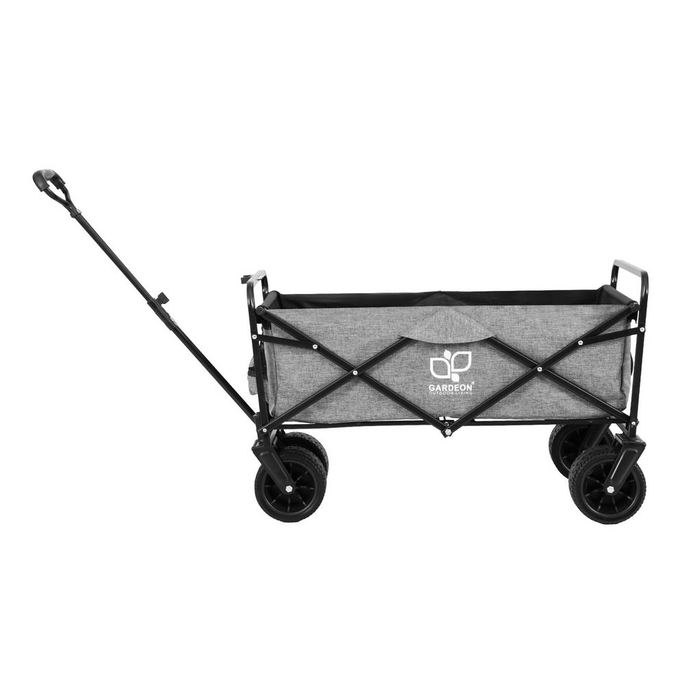 Gardeon Garden Cart with Cargo Net Grey-Furniture > Outdoor > Outdoor Storage Boxes-PEROZ Accessories