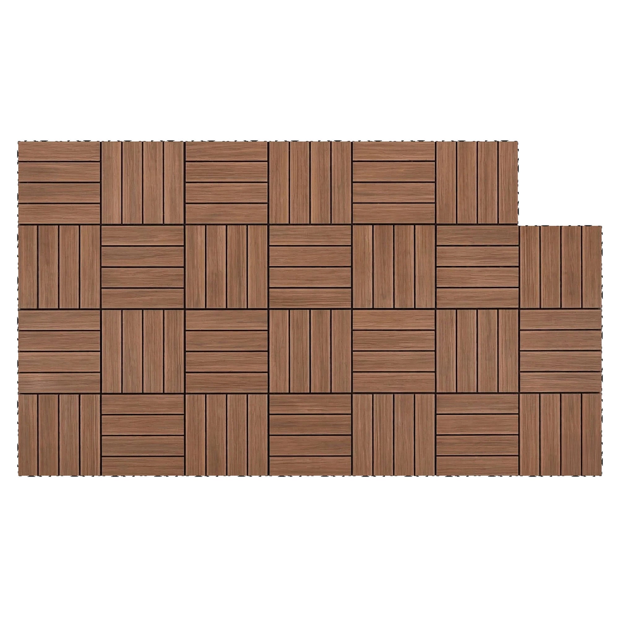 Gardeon 27PCS Wood Deck Tiles 30x30cm Interlocking Floor Tiles for Patio Balcony Garden-Home & Garden > DIY > Flooring-PEROZ Accessories
