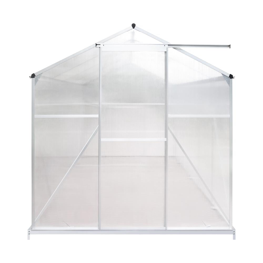 Livsip Greenhouse Aluminium Green House Shed Base Polycarbonate Walk in 3.1x1.9M-Greenhouse-PEROZ Accessories