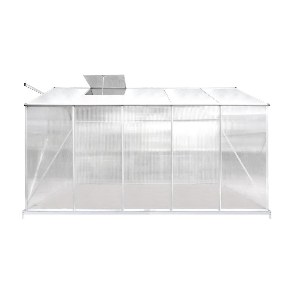 Livsip Greenhouse Aluminium Green House Shed Base Polycarbonate Walk in 3.1x1.9M-Greenhouse-PEROZ Accessories