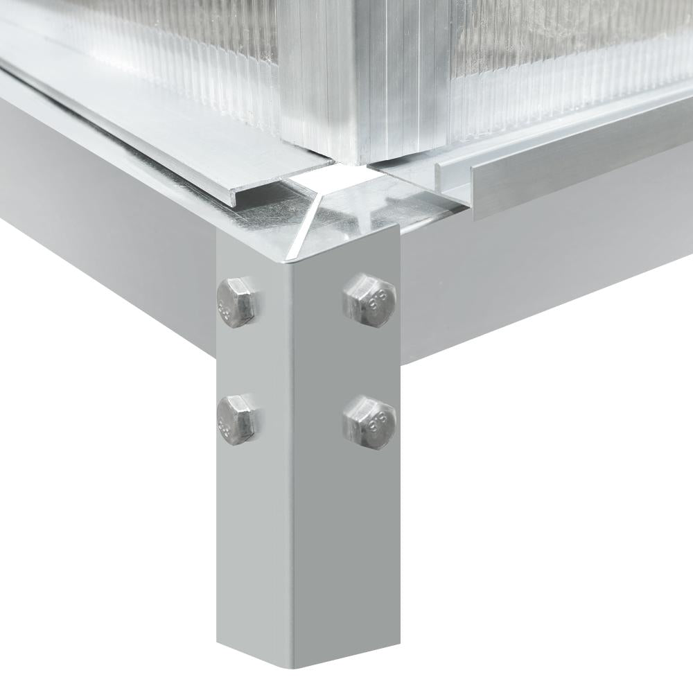Livsip Greenhouse Aluminium Green House Shed Base Polycarbonate Walk in 3.1x1.9M-Greenhouse-PEROZ Accessories