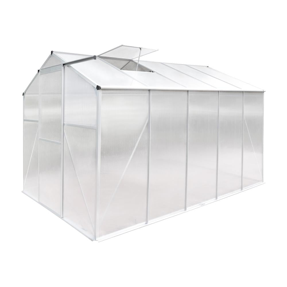 Livsip Greenhouse Aluminium Green House Shed Polycarbonate Walk in 3.1x1.9M-Greenhouse-PEROZ Accessories