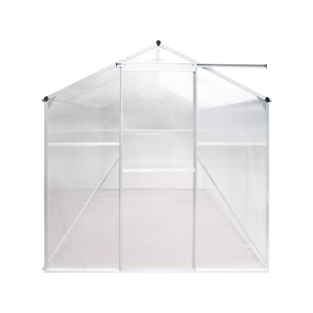 Livsip Greenhouse Aluminium Green House Shed Polycarbonate Walk in 2.52x1.9M-Greenhouse-PEROZ Accessories