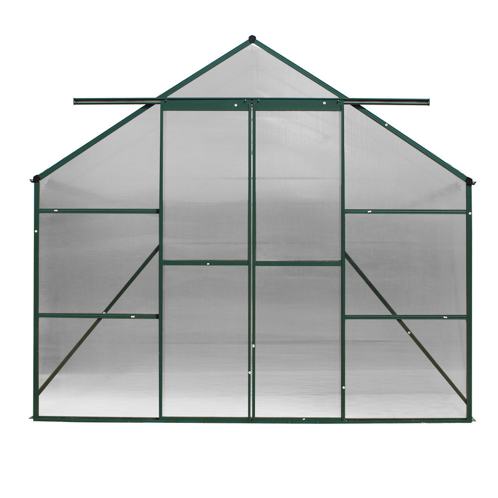 Green Fingers Greenhouse 5.1x2.44x2.1M Aluminium Polycarbonate Green House Garden Shed-Home & Garden > Green Houses-PEROZ Accessories