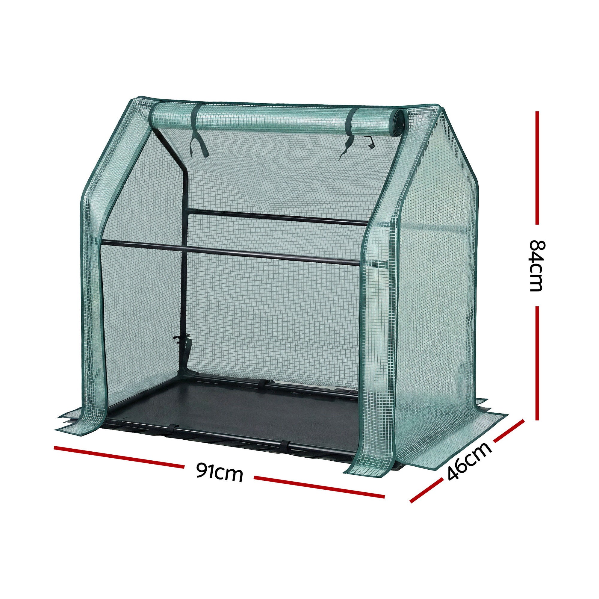 Green Fingers Mini Greenhouse 91x46x84cm Steel Frame PE Cover Outdoor Shelter-Home & Garden > Greenhouses > Greenhouses & Accessories-PEROZ Accessories