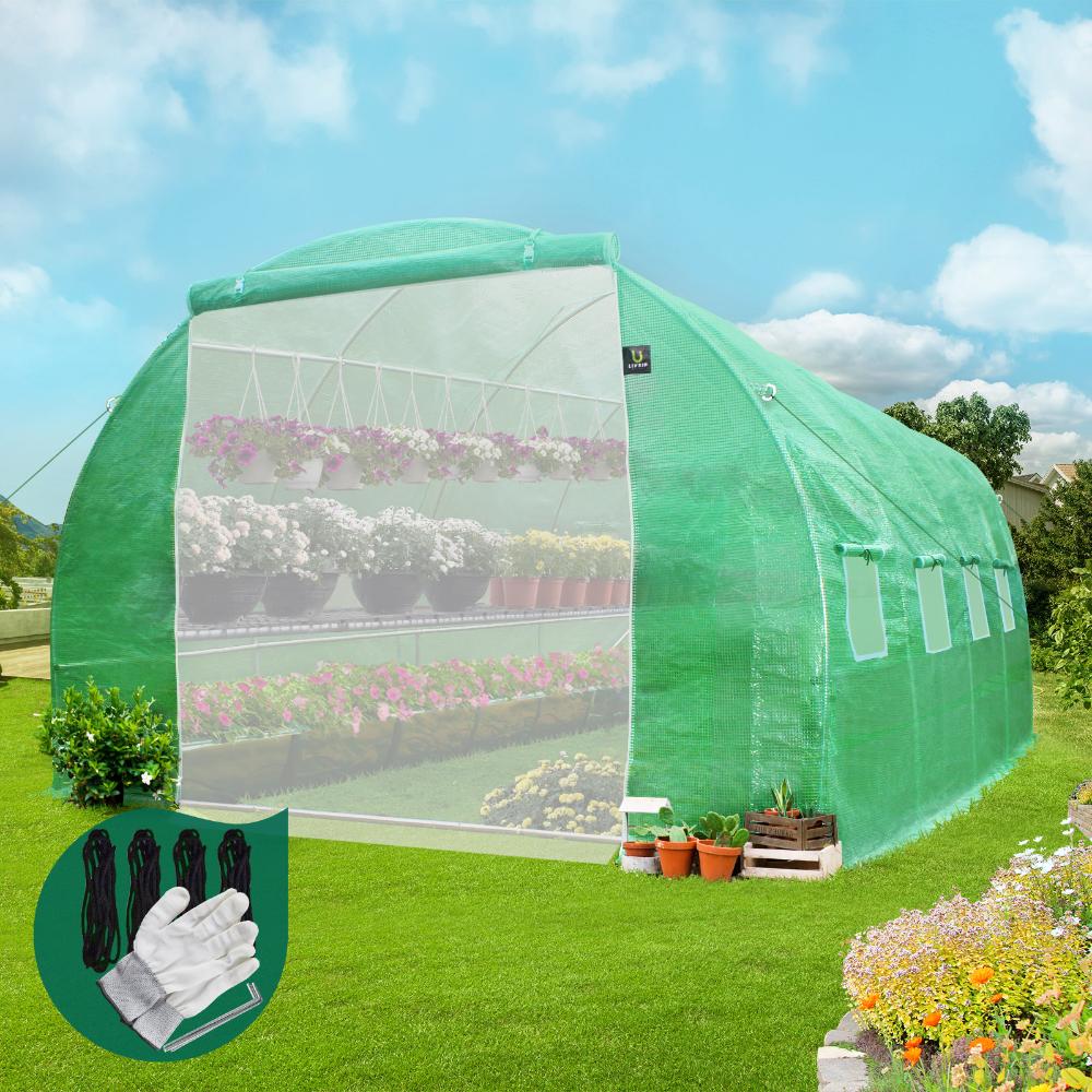 Livsip Greenhouse 4x3x2m Walk in Green House Plant Tunnel-Greenhouses-PEROZ Accessories