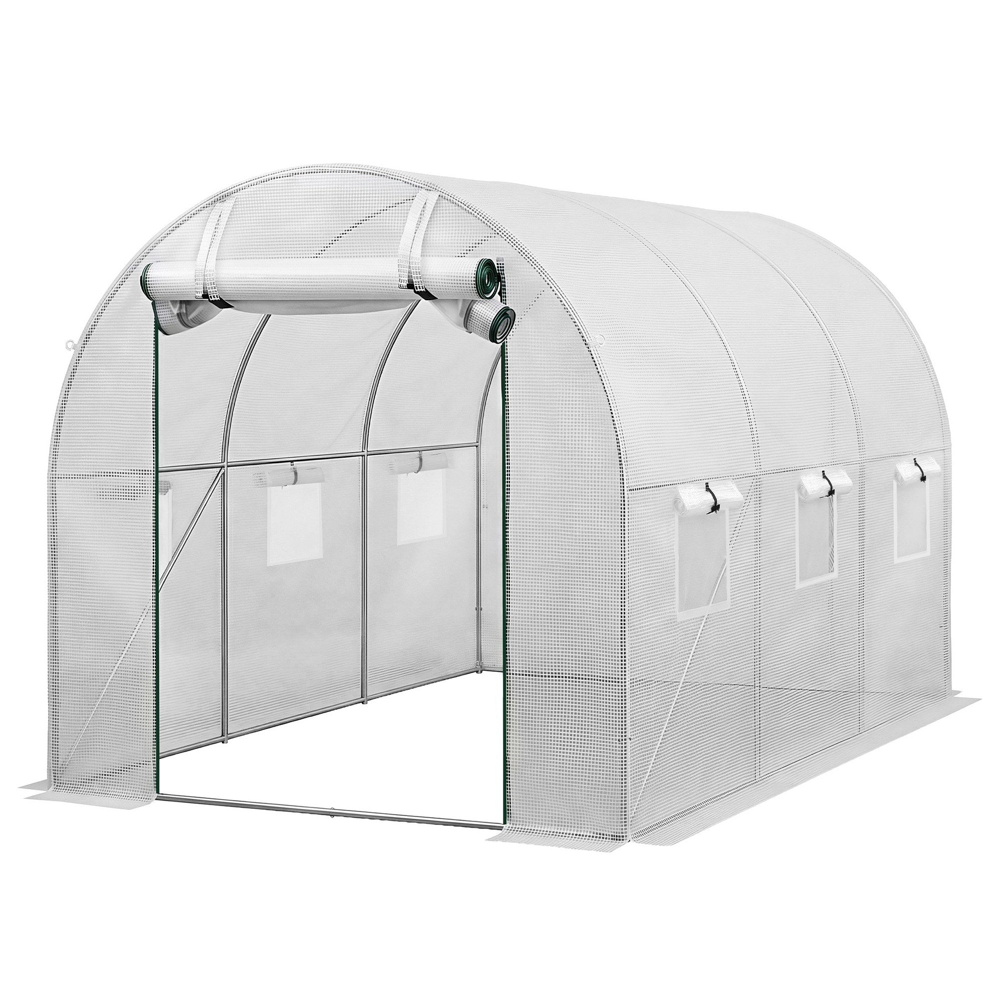 Green Fingers Greenhouse 3x2x2M Walk in Green House White-Home & Garden > Greenhouses > Greenhouses & Accessories-PEROZ Accessories