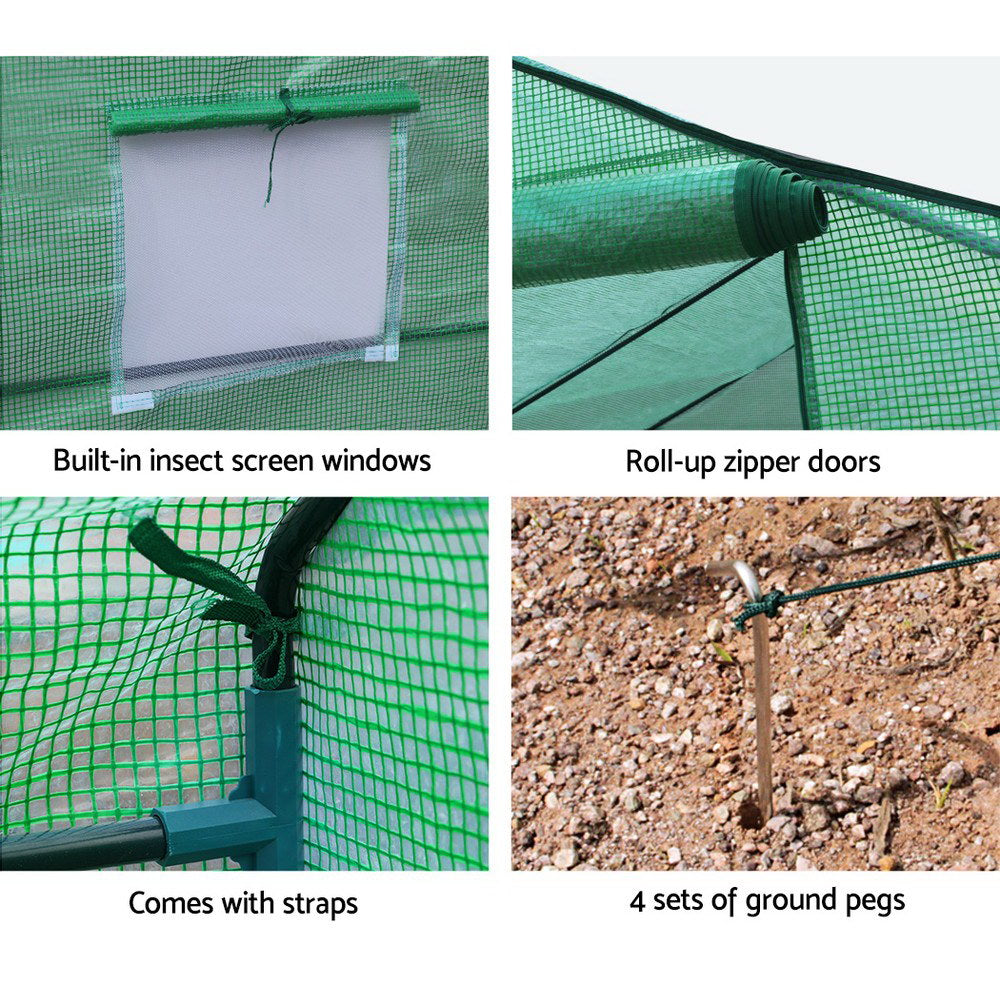 Green Fingers Greenhouse 3.5x2x2M Walk in Green House Tunnel Plant Garden Shed-Home & Garden > Green Houses-PEROZ Accessories
