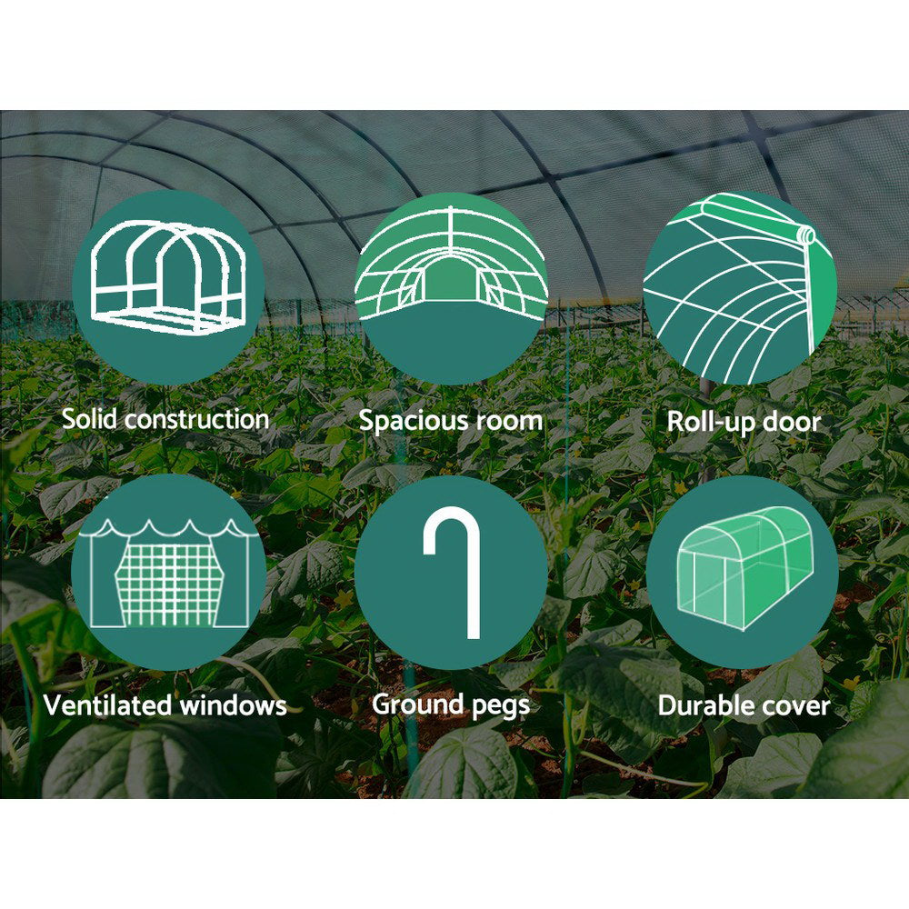 Green Fingers Greenhouse 3.5x2x2M Walk in Green House Tunnel Plant Garden Shed-Home & Garden > Green Houses-PEROZ Accessories