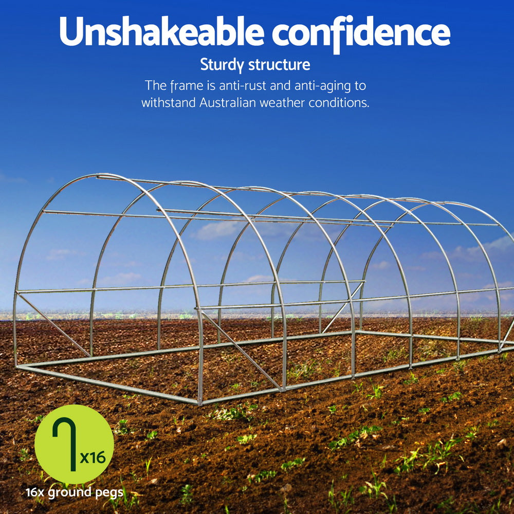 Green Fingers Greenhouse 6x4x2M Walk in Green House Tunnel Plant Garden Shed Dome-Home & Garden > Green Houses-PEROZ Accessories