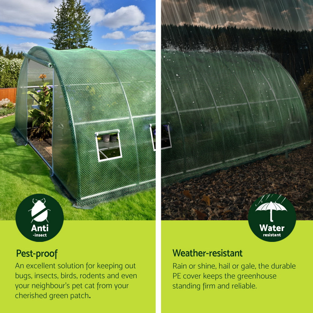Green Fingers Greenhouse 6x4x2M Walk in Green House Tunnel Plant Garden Shed Dome-Home & Garden > Green Houses-PEROZ Accessories