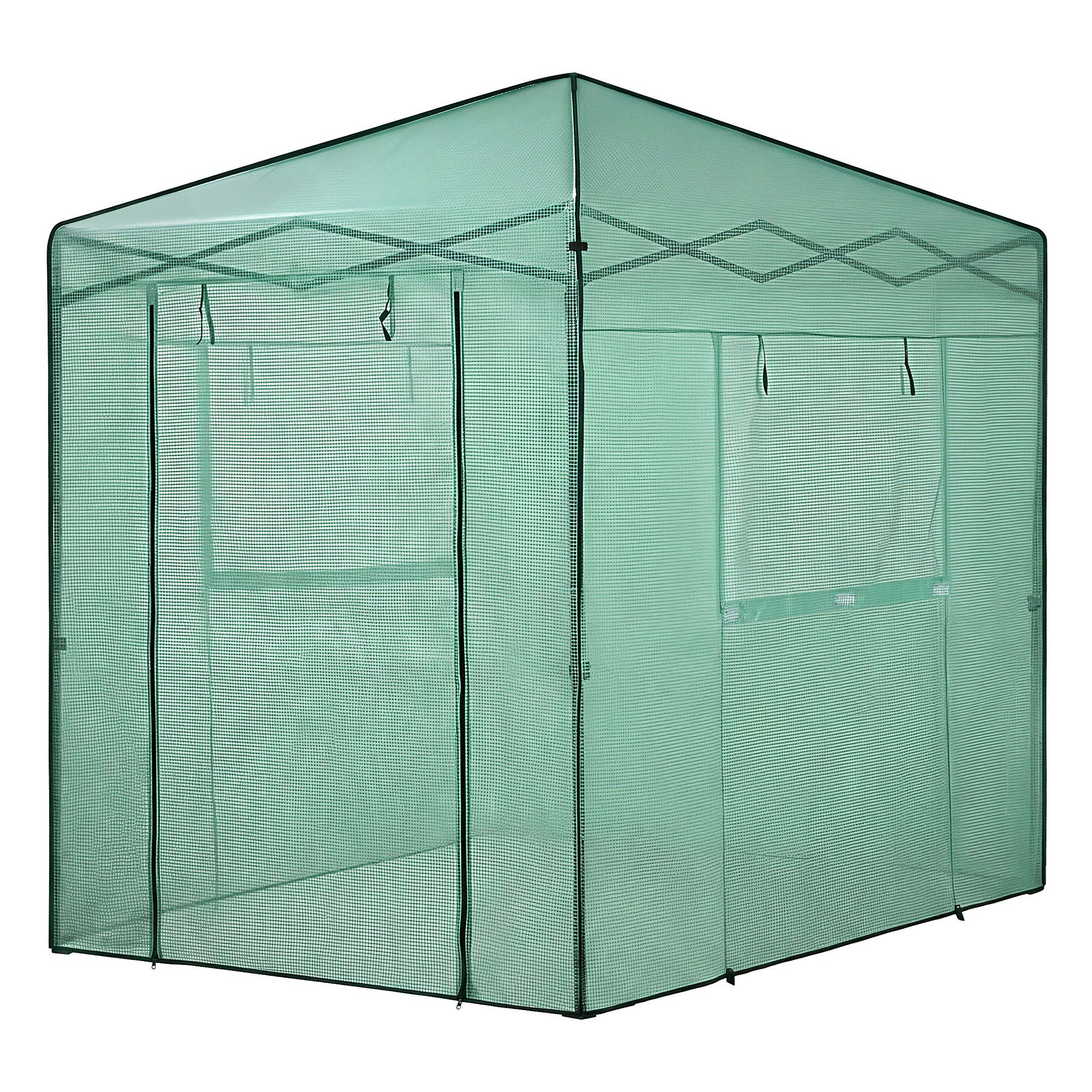 Green Fingers Greenhouse 180x240x240cm Steel Frame PE Cover Outdoor Shelter-Home & Garden > Greenhouses > Greenhouses & Accessories-PEROZ Accessories