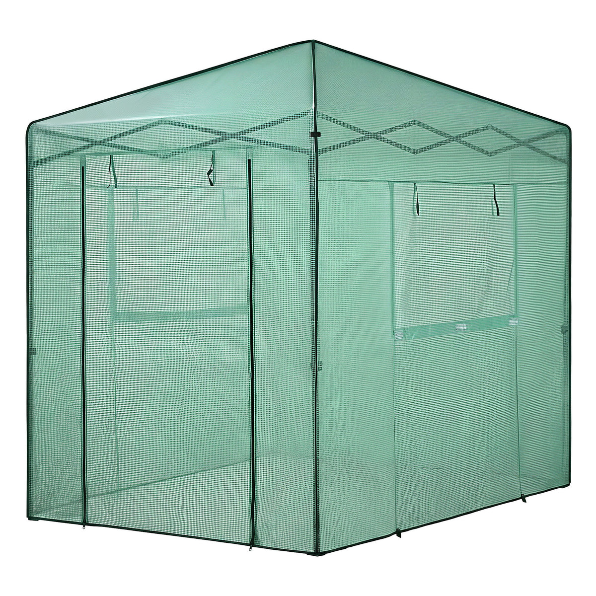 Green Fingers Greenhouse 180x240x240cm Steel Frame PE Cover Outdoor Shelter-Home & Garden > Greenhouses > Greenhouses & Accessories-PEROZ Accessories