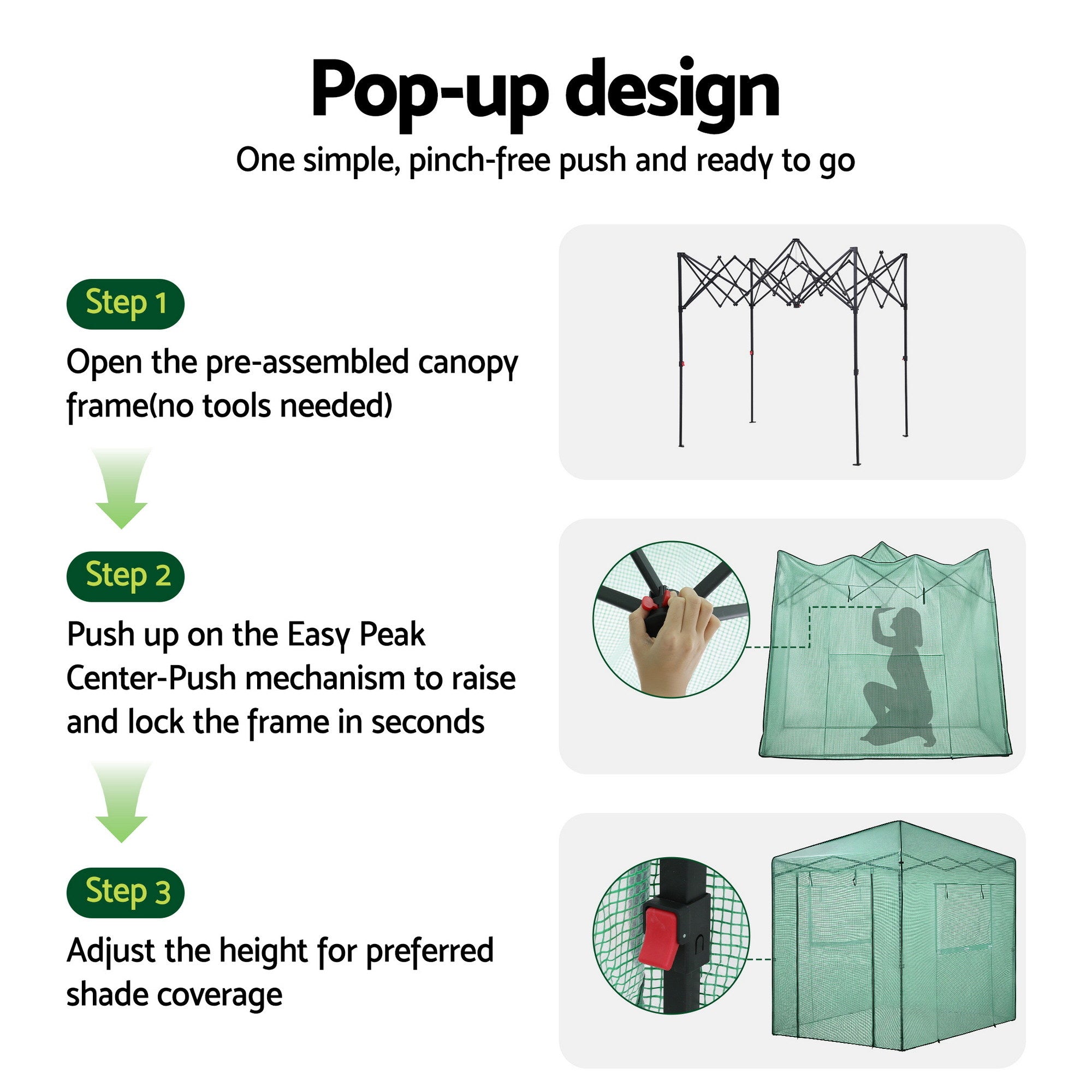 Green Fingers Greenhouse 180x240x240cm Steel Frame PE Cover Outdoor Shelter-Home & Garden > Greenhouses > Greenhouses & Accessories-PEROZ Accessories