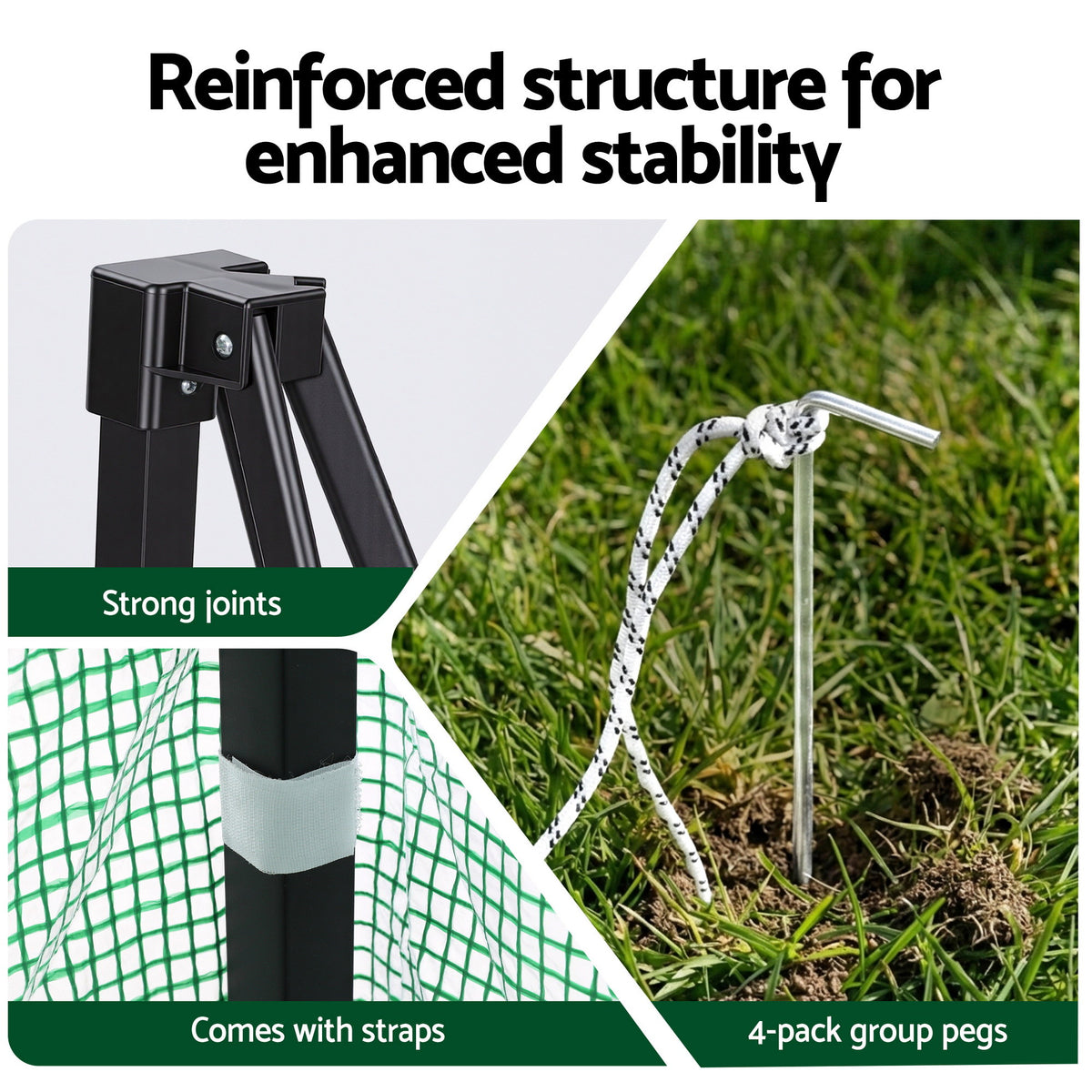 Green Fingers Greenhouse 180x240x240cm Steel Frame PE Cover Outdoor Shelter-Home & Garden > Greenhouses > Greenhouses & Accessories-PEROZ Accessories