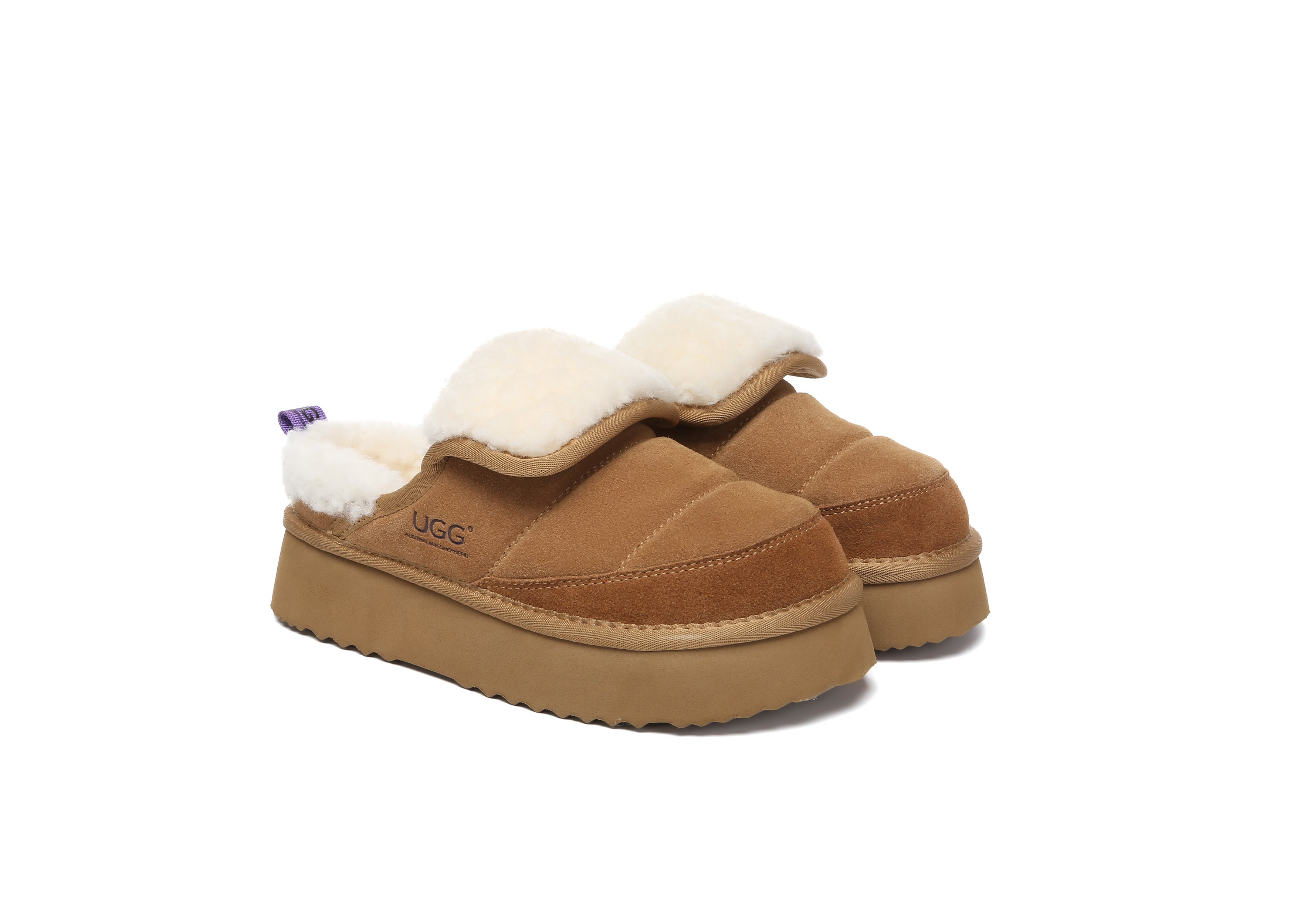 AUSTRALIAN SHEPHERD® UGG Slippers Sheepskin Wool Platform Theia-PEROZ Accessories